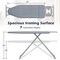 Foldable Ironing Board with 7 Height Levels Foam Padding and Steel Frame Iron Holder Included